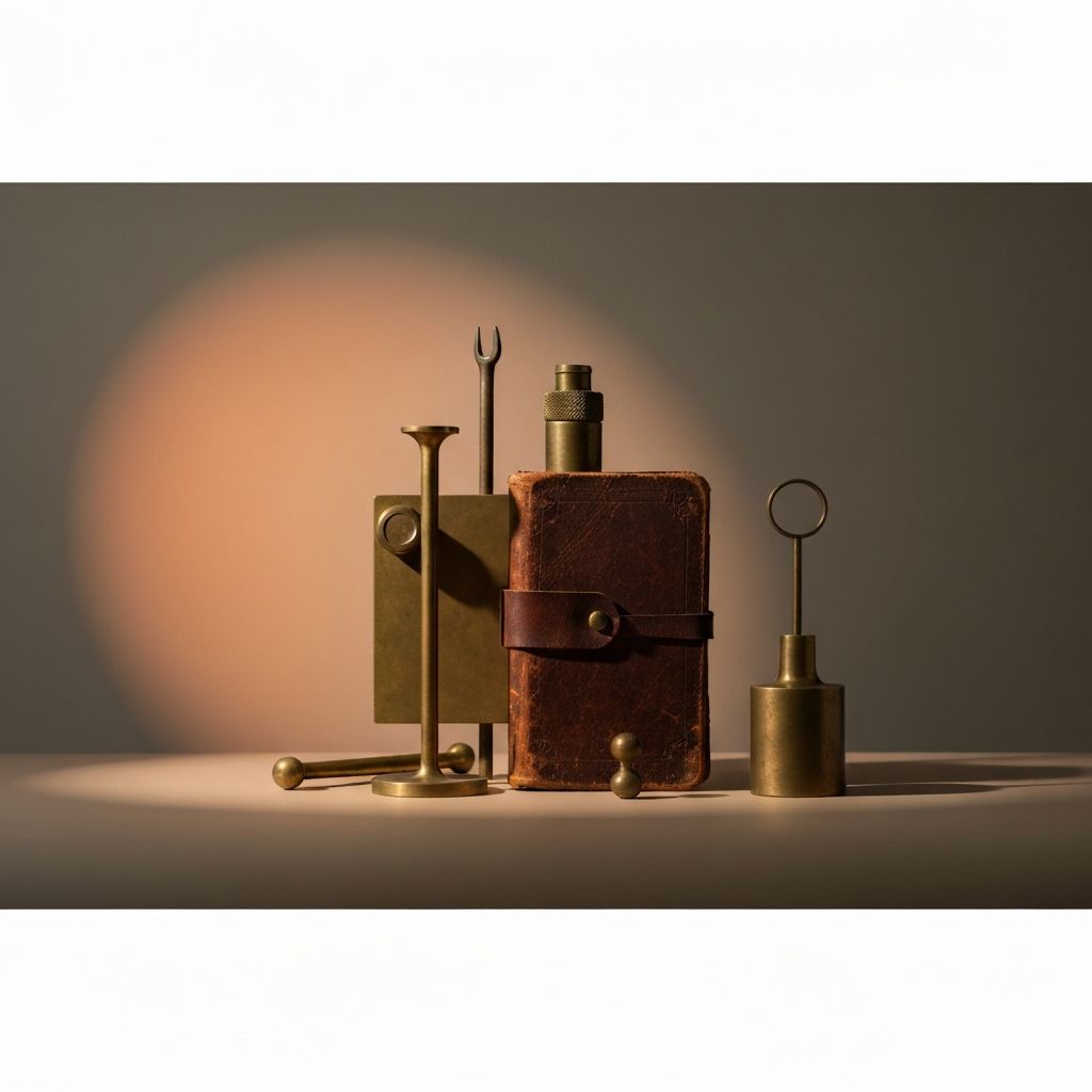 工作台上的原石與工具